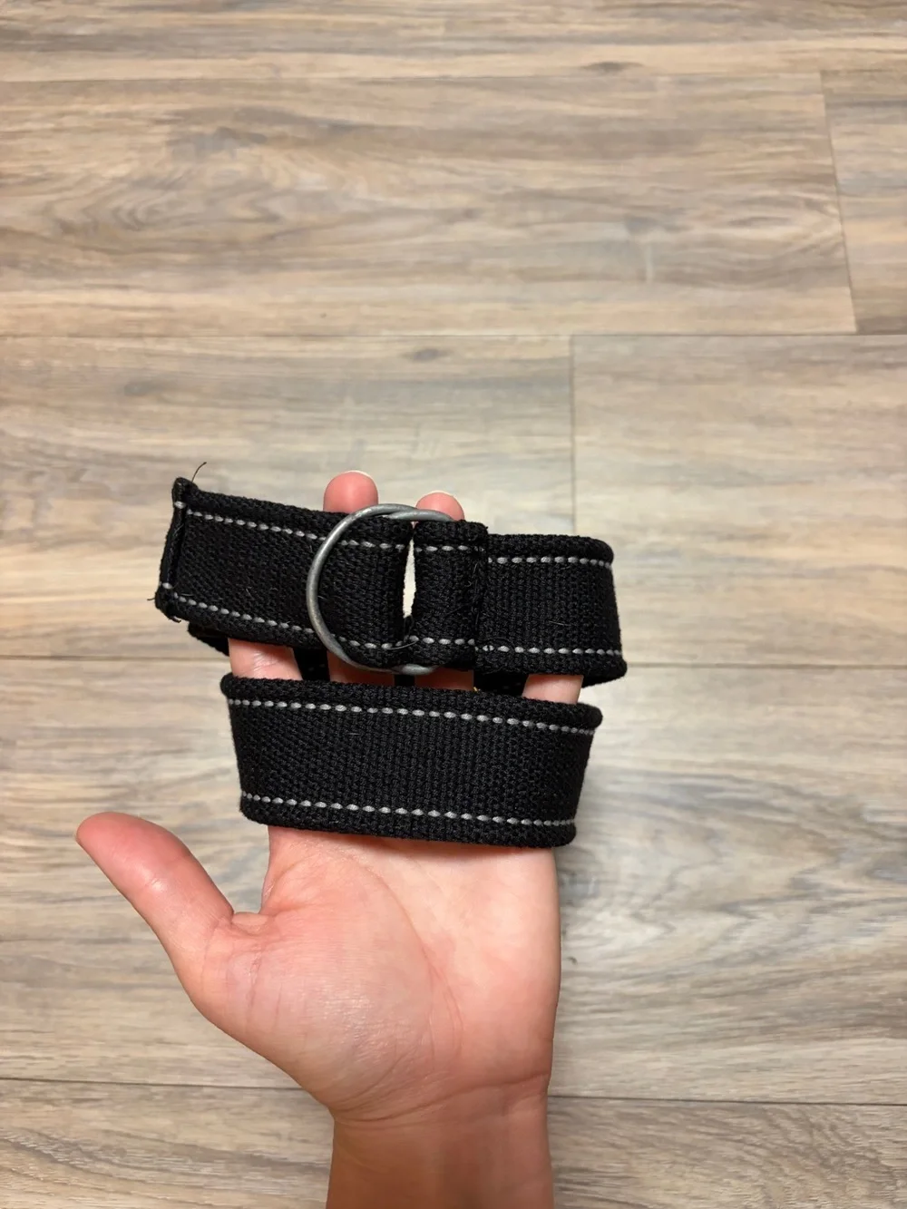 U.S. Polo Assn. Black Webbed Belt D-Ring Buckle Casual Belt 28.5”